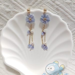 喵喵鱼手作微钩樱花耳钉