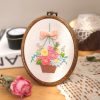 flower basket Embroidery Diy craft kit