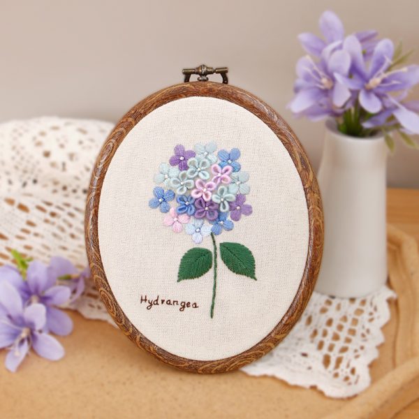 hydrangea Embroidery Diy craft kit