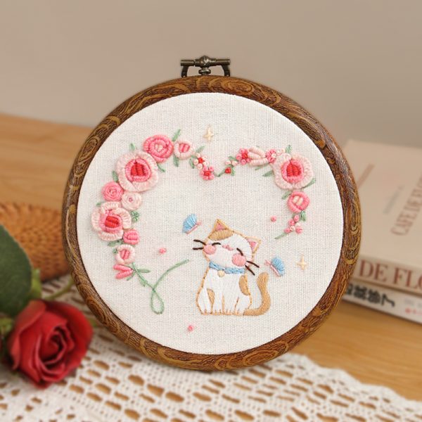 kitten Embroidery Diy craft kit