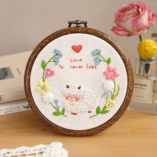 lamb Embroidery Diy craft kit