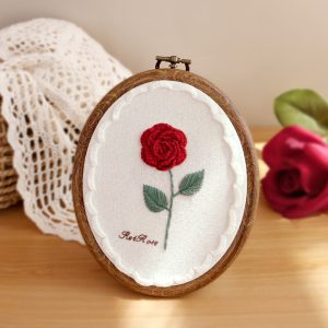 red rose Embroidery Diy craft kit