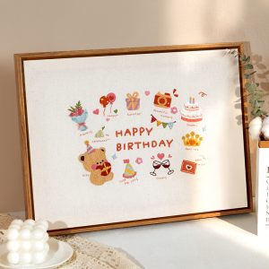 Birthday Bear Embroidery Diy craft kit