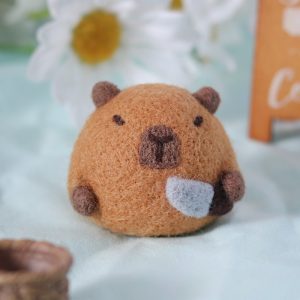 K-Capybara Wool Felt Keychain DIY Craft Kit