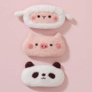 Cute Animals Set2 Wool Felt Hairpin DIY Craft Kit