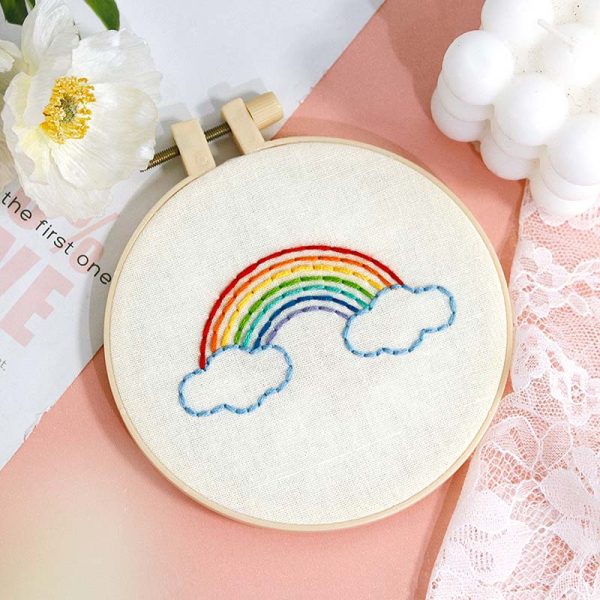 Children's Rainbow Embroidery Diy craft kit