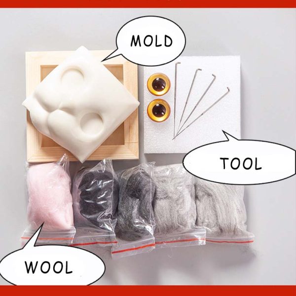 Cute LiHuaCat Wool Felt Ornament DIY Craft Kit - Image 3