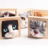 Cute GreyCat Wool Felt Ornament DIY Craft Kit - Image 2