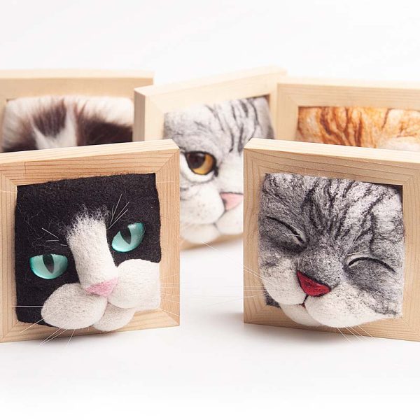 Cute LiHuaCat Wool Felt Ornament DIY Craft Kit - Image 2