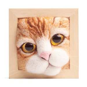 Cute OrangeCat Wool Felt Ornament DIY Craft Kit
