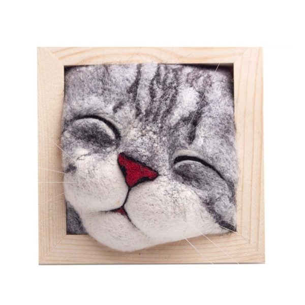 Cute LiHuaCat Wool Felt Ornament DIY Craft Kit