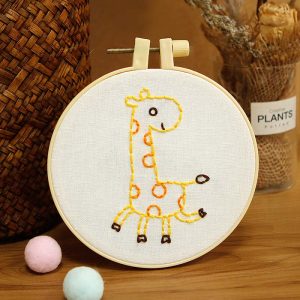 Children's Giraffe Embroidery Diy craft kit