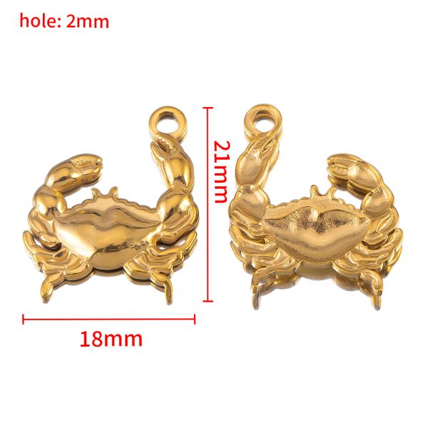 Stainless steel golden crab DIY kit Jewelry Accessories - Image 3