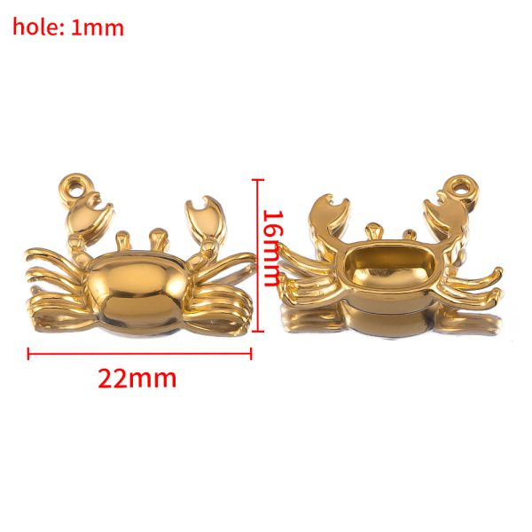 Stainless steel golden crab DIY kit Jewelry Accessories - Image 4